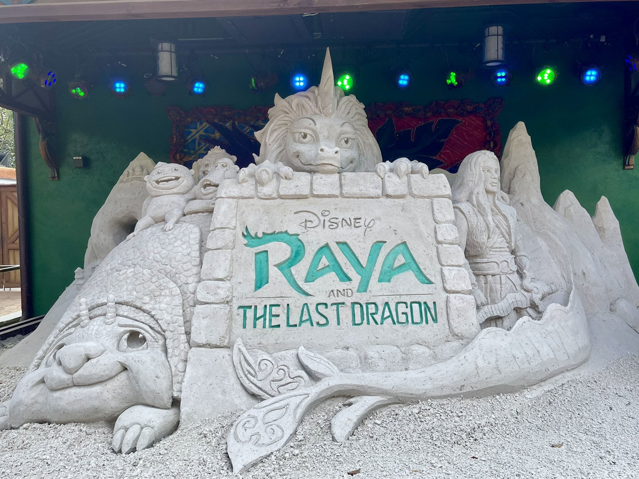 Attractions Magazine on X: Raya and the Last Dragon sand sculpture at  Disney's Animal Kingdom.  / X