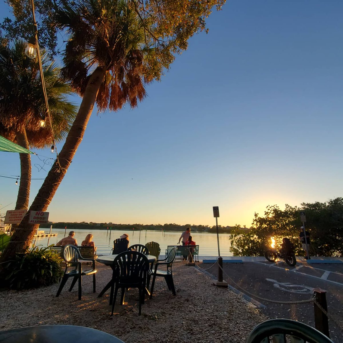 VacaNatureCoast's tweet photo. Beautiful sunset at Vicki's #Florida #winterinfl #winterinflorida #tarponsprings https://t.co/t3mQ1hZg76