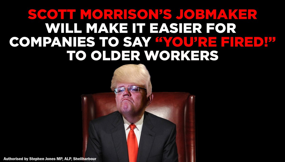StephenJonesMP's tweet photo. This bloke's not on your side. #auspol #qt #jobmaker #jobtaker #OlderWorkerSilentCrisis https://t.co/T1GIluXb1m