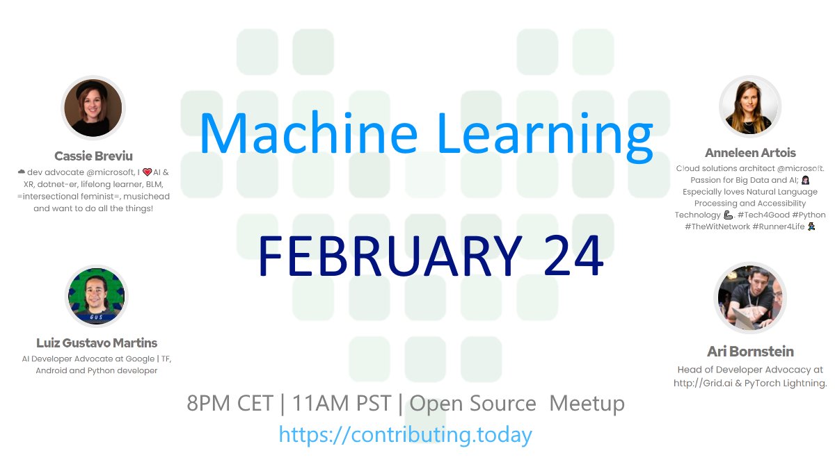 LightningAI's tweet image. Join tomorrow&apos;s #ContributingToday #Meetup for an overview of #PyTorchLightning by Ari Bornstein @pythiccoder

📆 Wed, Feb 24, 8pm CET | 11am PST
🎥  contributing.today

#opensource #machinelearning #deeplearning