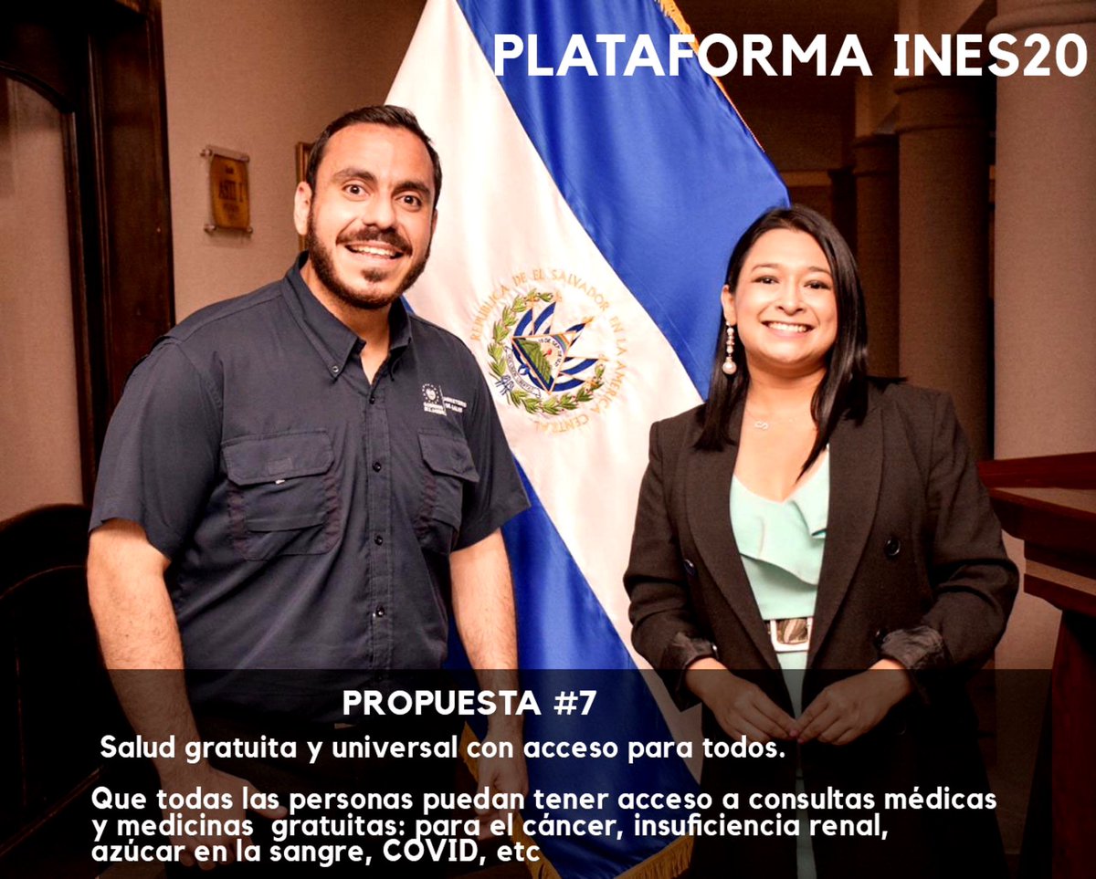 PolitologaES's tweet photo. PROPUESTA #7 #Ines20🗳❌👨🏻⚕️👩🏻⚕️💉💊
Fortalecer a la red hospitalaria para enfermedades crónicas y con abastecimiento de medicamentos.
📢Mi acuerdo legislativo es real con nuestro Ministro de Salud Dr.@FranAlabi 👊🏼🏥 https://t.co/Nc3I6DsC9U