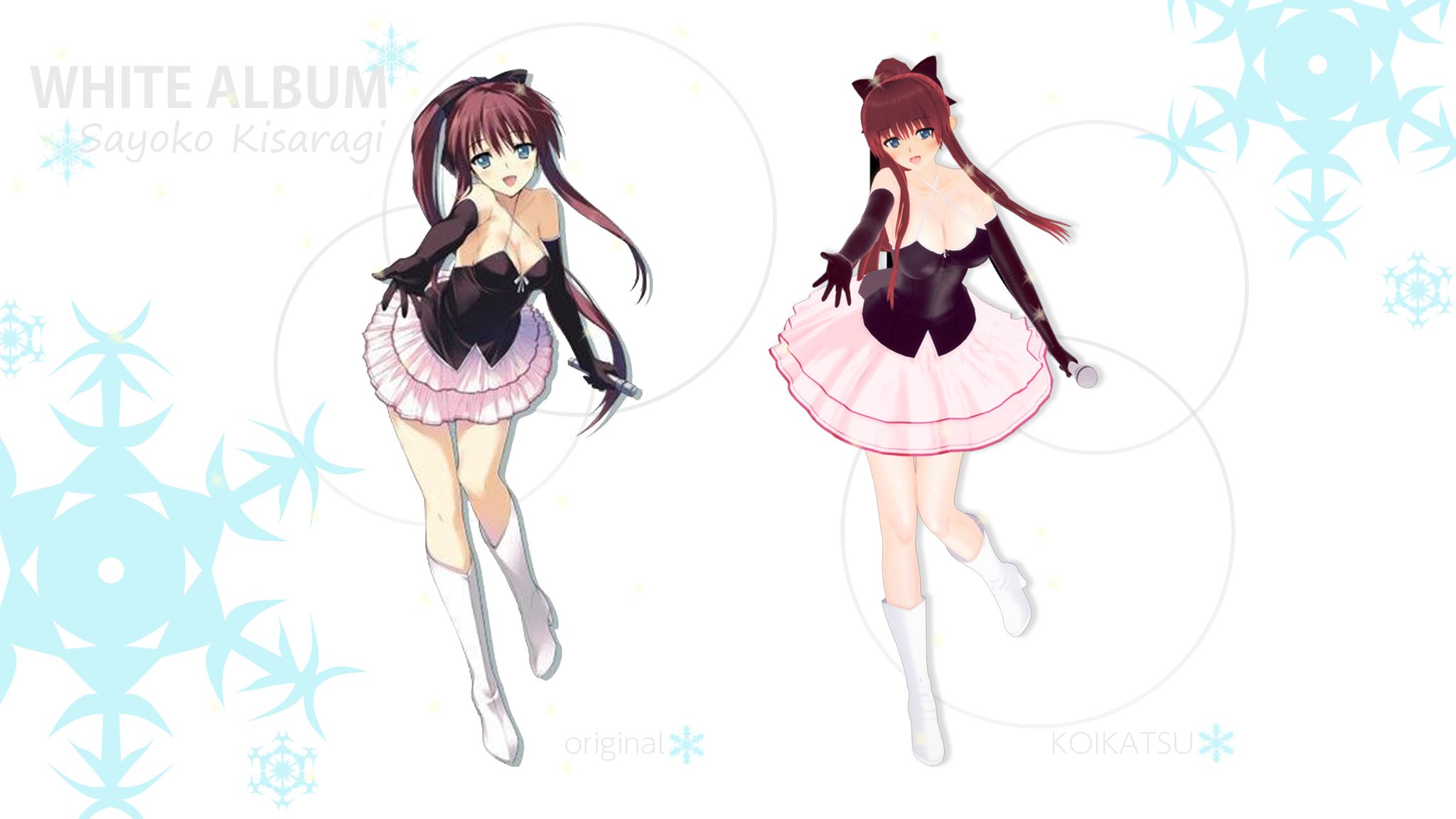 あんせ V Twitter Whitealbum 如月小夜子 やっとできたぜ Ps3のオリキャラなのでマイナーかもですが けっこー好きなキャラっす 作中cgもないんだけど 緒方理奈と一緒に歌うって場面あるんですよねぇ 表情によってうーーんなので のんびり突き詰めていきまっせ