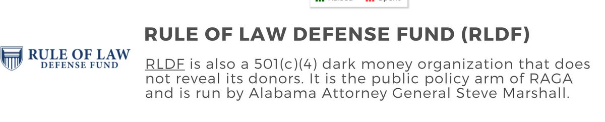 RLDF organized the robocalls to bring out the attendees who covered for the assault by Proud Boys, Oath Keepers, and other paramilitaries. Alabama's Attorney General was buddied up with Facebook, apparently.