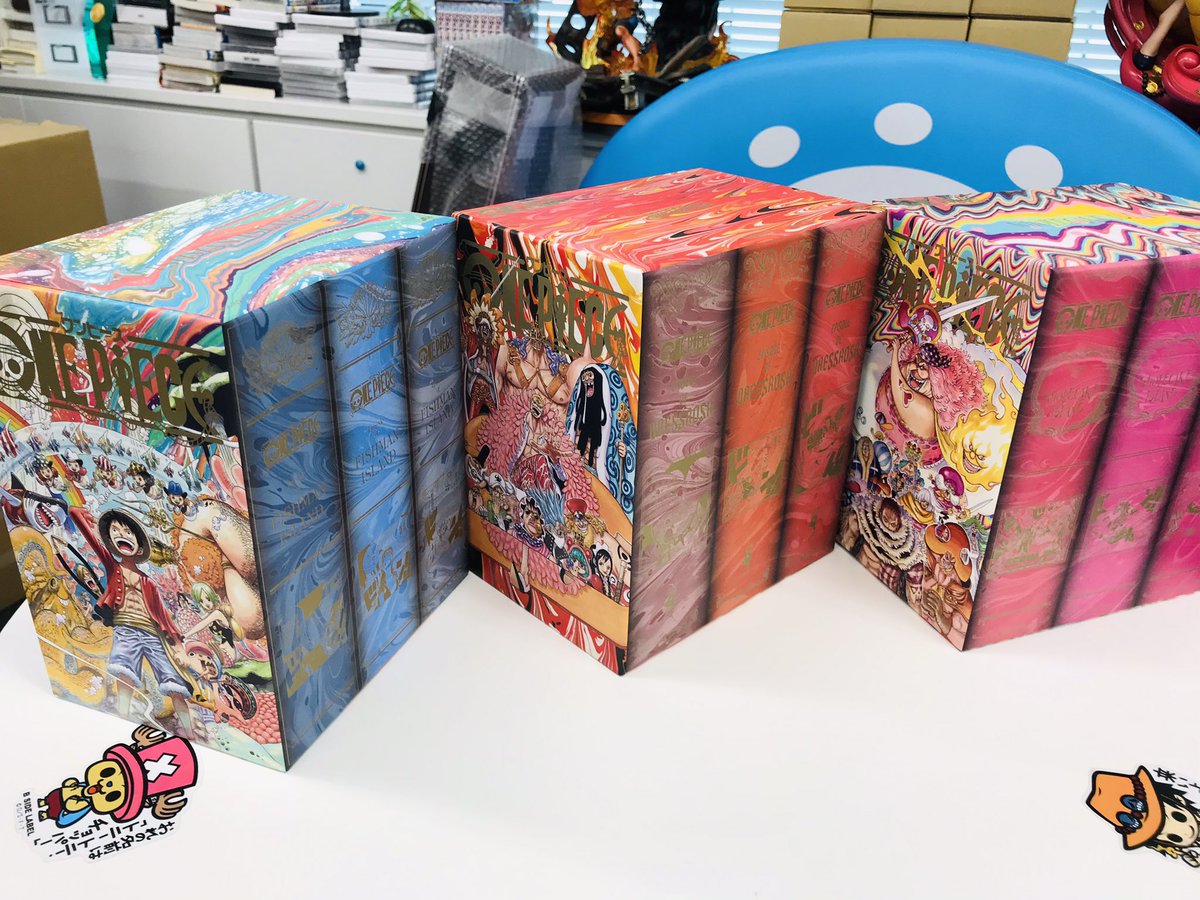 One Pieceスタッフ 公式 One Piece Boxセット監修中 製作段階のものだけど 第3部もカッコ良すぎる 第3部はep7魚人島 Ep8情熱の国 Ep9お菓子の国 4月2日 金 発売予定です 発売までもう少し待っててね