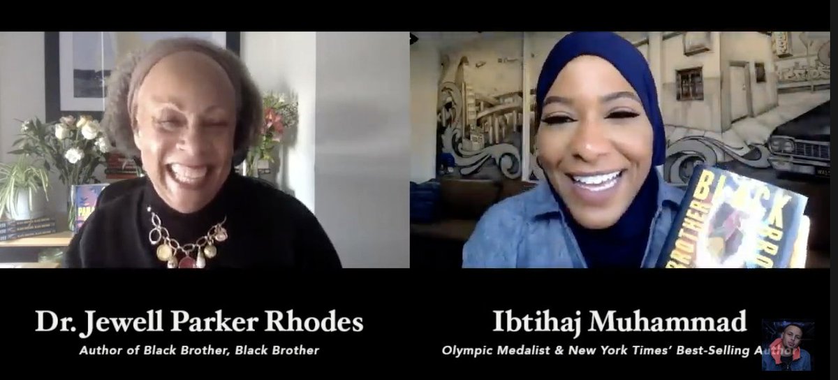 literati's tweet image. “I’m living my version of an Olympic writer’s dream.” - @jewell_p_rhodes 

Hear more about Jewell's writing process, interest in creating athletic characters, and her book "Black Brother, Black Brother" during her conversation with @IbtihajMuhammad here: bit.ly/3s2QkpN.