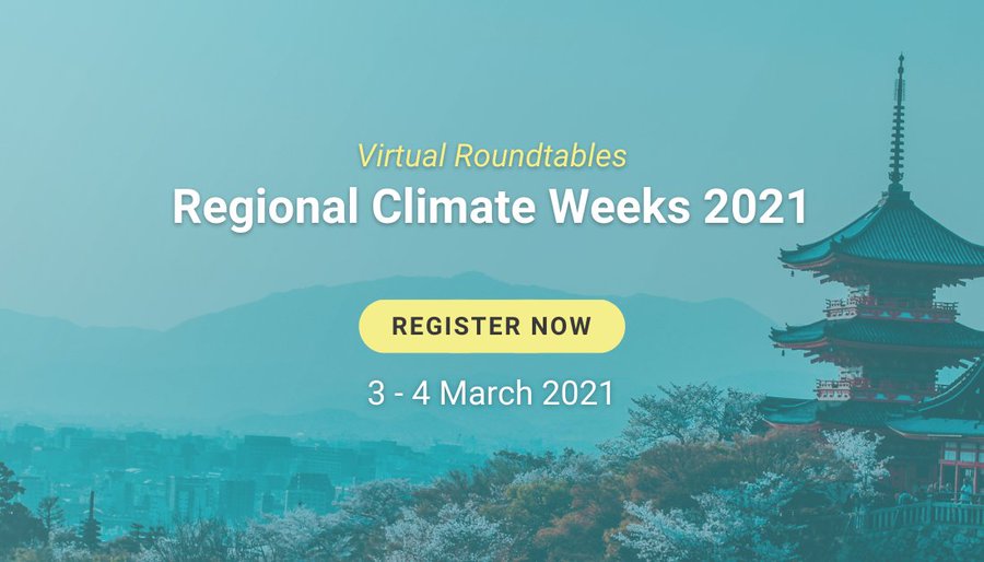 WBG_ClimateEnv's tweet image. Registration is now open for a series of regional events that will set the scene for the 2021 edition of the @UNFCCC regional Climate Weeks. 

More info: wrld.bg/2MVF50DGKSf

#ClimateWeekLAC | #AfricaClimateWeek | #ClimateWeekAP
