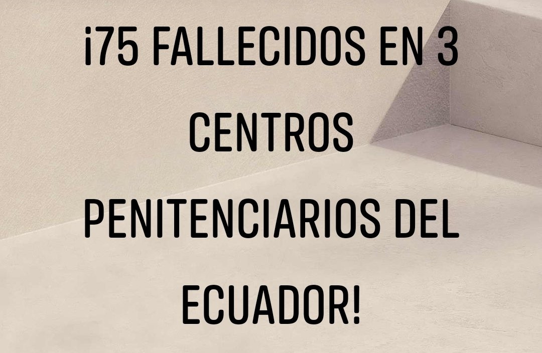 Vivimos en un país donde la realidad supera los límites, un Ecuador en total y absoluto desgobierno.
El #Amotinamiento en las cárceles no puede quedar en la impunidad; repudiamos la inoperancia del Gobierno Nacional y su política de Estado.