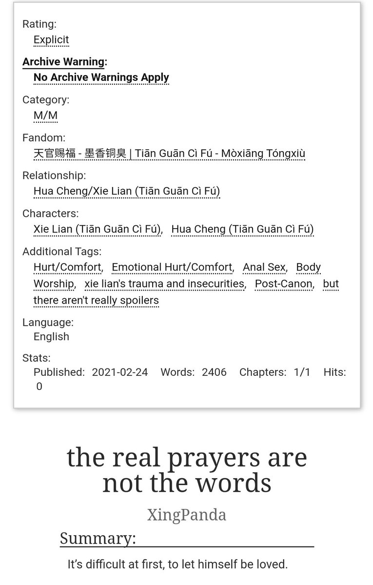 Snalex Snake Alex The Real Prayers Are Not The Words Hualian Tgcf 天官赐福 2 4k Emotional Hurt Comfort Body Worship Nsfw Heavy Xie Lian Pov T Co Rf66omypfn T Co 5ae7iwponn