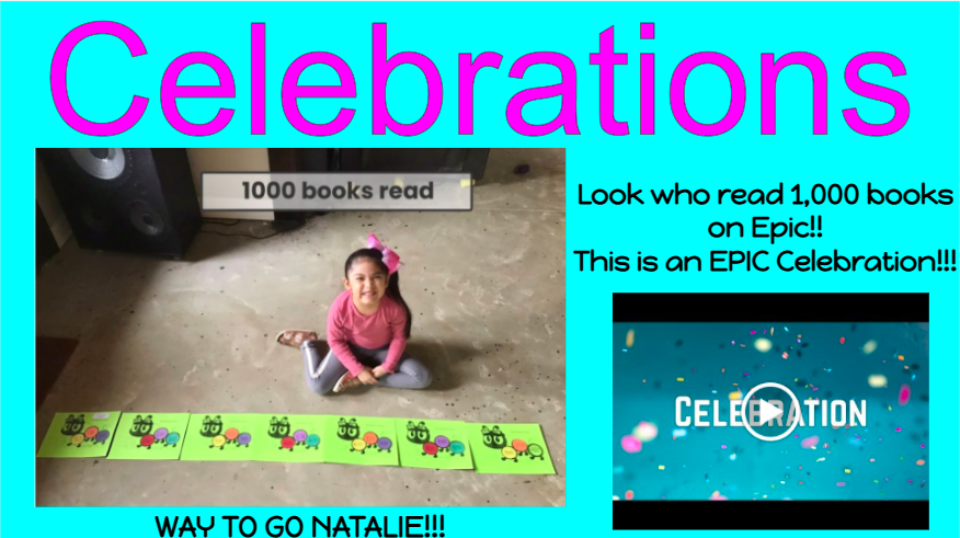 MrsECrews's tweet photo. We were so excited to celebrate this #LOOLA #K5Shiningstar @WhiteKnollElem She read 1,000 books!!!
@epic4kids #soproud 🌟❤️👏 https://t.co/gMwaAIttVk