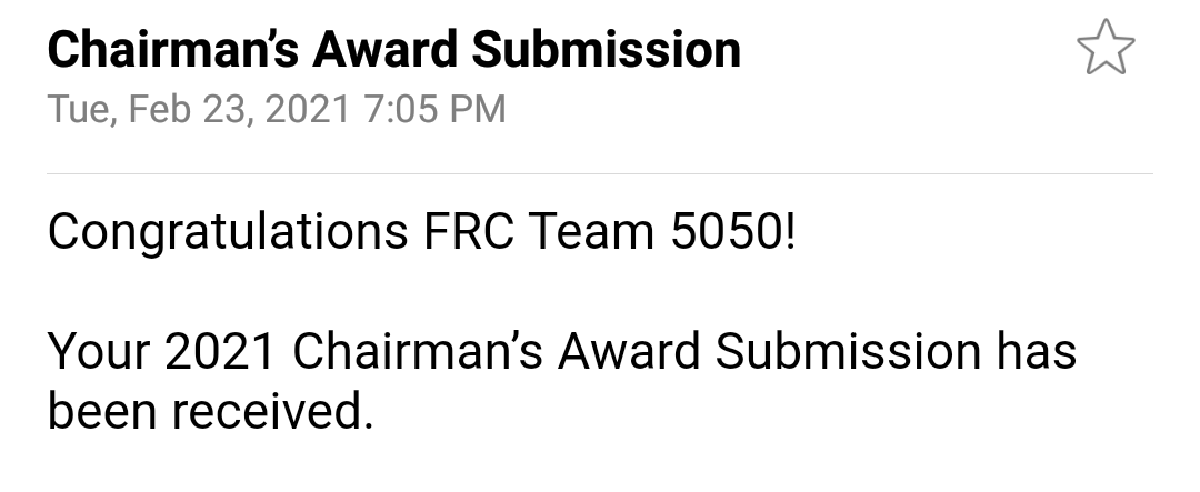 We love our Chairman's team!  Essays submitted! Now, time to work on our interview presentation