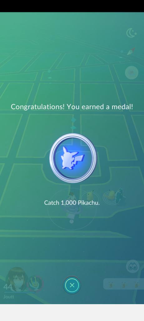 J0utt's tweet photo. ✨ Brilhozinho da
                Hora do Holoforte de Hoje ✨
⚡E Platinei a Medalha de
                        Pikachu Catches⚡
#PokemonGo #Pikachu #KantoTour
#KantoEvent #PikachuGo #AshGo https://t.co/xOoOpCMnEH