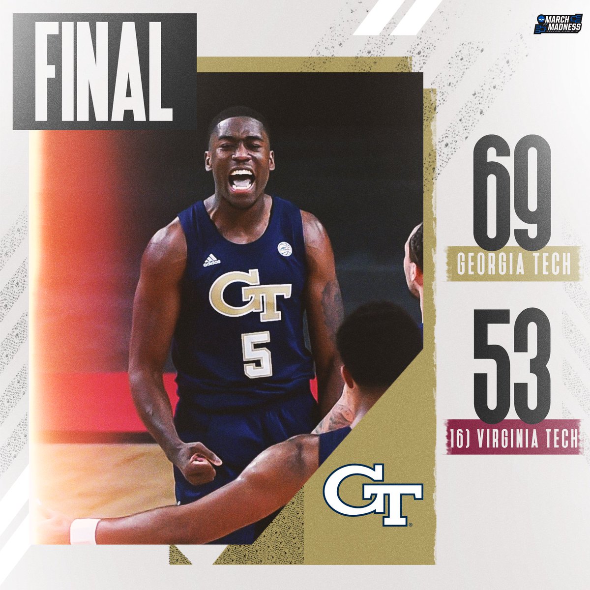 MarchMadnessMBB's tweet photo. 4️⃣ ranked wins 💪

Georgia Tech takes down No. 16 Virginia Tech in Blacksburg! #BuiltDifferent https://t.co/JDfXvMD2pE