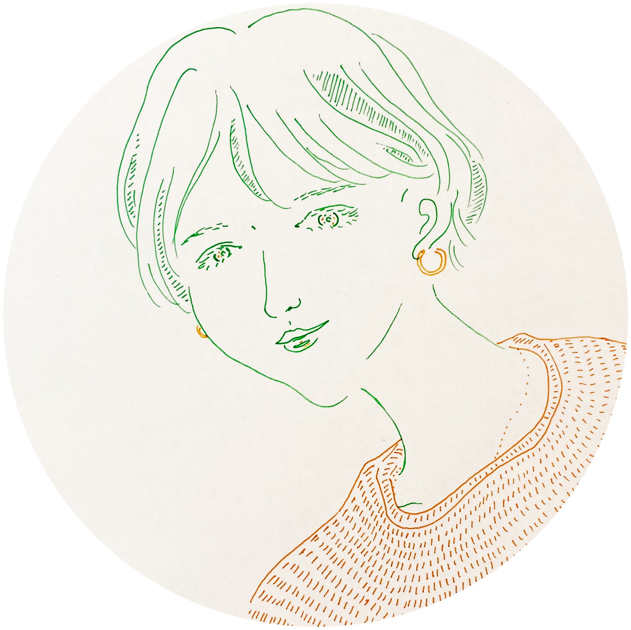 Unu ゆー えぬ ゆー シンプルで綺麗な線が描けるようになりたい 1日1絵 一日一絵 イラスト 線画 アナログ アナログ手描き ペン画 鉛筆画 イラスト好きな人と繋がりたい ファッションイラスト 女の子イラスト アイコン 人物画 幼馴染