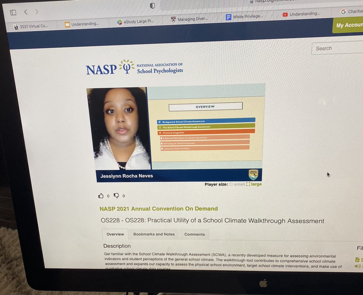 TPLaSalle's tweet photo. Log on to see @RochaNeves_J  Dr. Rocha Neves talk about the school climate walkthrough assessment she developed! @nasponline https://t.co/cDCEmA0P3S