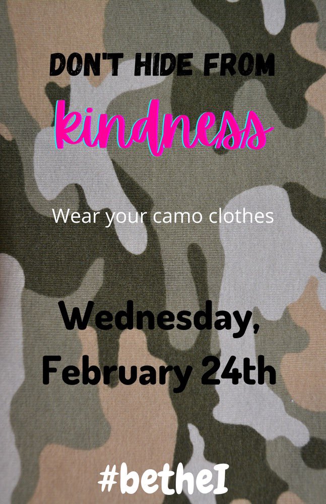 Don’t forget to dress out for kindness tomorrow! #BetheI