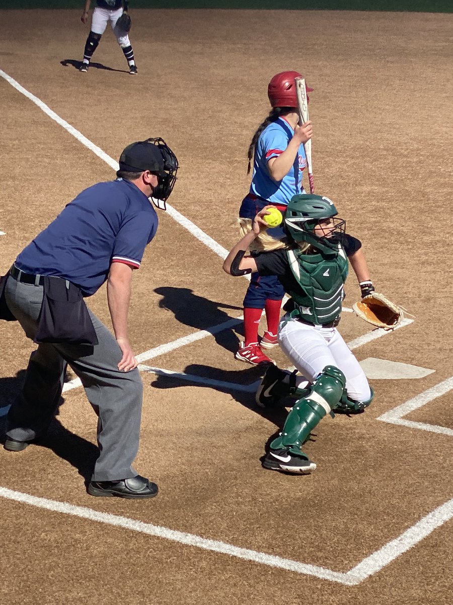 woosmom19's tweet photo. P.S....The runner didn’t steal on her! 
#mycatcher #live70 #obusoftball https://t.co/Ai0s9XLoXK