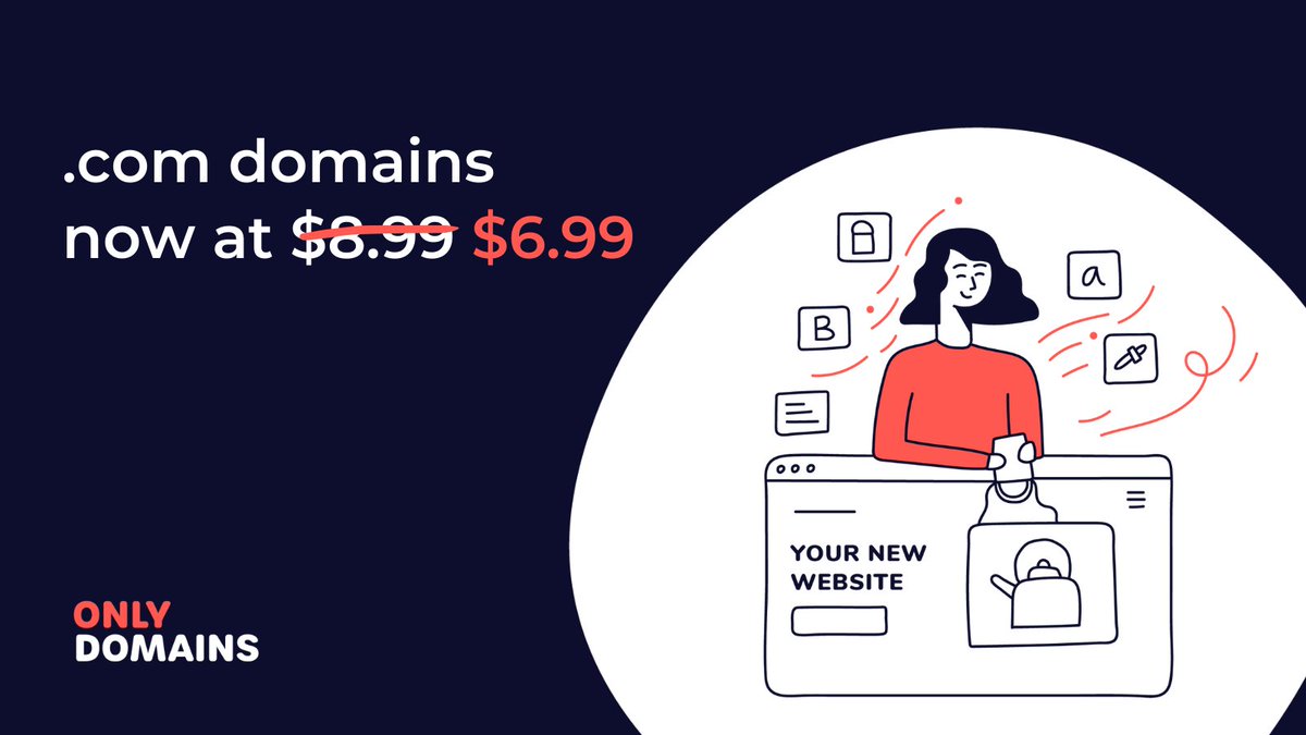 onlydomains's tweet photo. Oh and we've also dropped .com prices by 22% for a limited time!

Save on everyone's favourite domain ⭐
https://t.co/6yEXvkacDL 

#domaindeals #domainnames https://t.co/rzQKhTvnWH