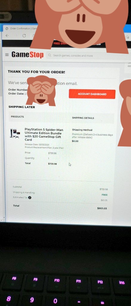 jojojohnson7410's tweet photo. @PS5StockAlerts Holy shit I actually got it. THANKS SO MUCH!!!!! https://t.co/Igr2lvtS49