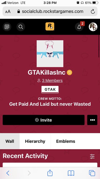 Add me as a friend on Rockstargames Social Club and join 👉🏼 my Crew GTAKillasInc 👈🏼 https://t.co/Tzb<a href="/tag/mytwitteranniversary"class="tags"><span>#mytwitteranniversary</span></a>