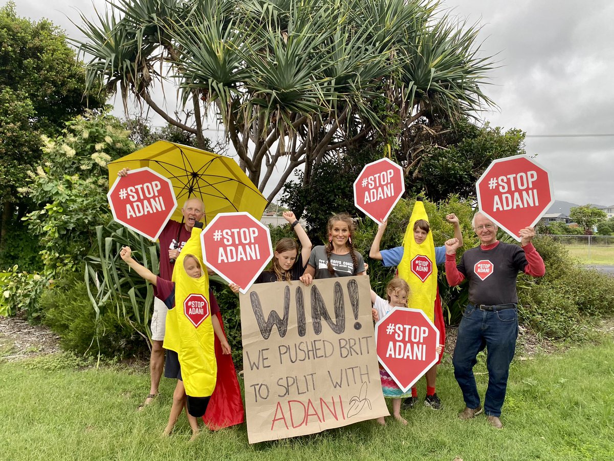 CoffsCoastCAG's tweet photo. We won! @britinsurance has ruled out insuring Adani’s climate-wrecking coal project. Our local group has been calling, emailing &amp; pushing Brit to make the right choice &amp; ditch this risky, dirty development. Together, we have the power to take on coal billionaires 💪 #StopAdani https://t.co/Qq27Su0S0t