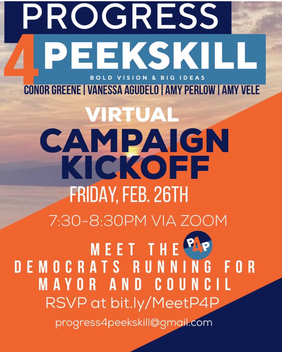 mazafratz's tweet photo. Friday 7:30pm meet @Progress4Pkskll slate. Interactive Q&A. RSVP at https://t.co/0xkKt7HXPo https://t.co/bO9qFEQ9eG
#Peekskill #progress4peekskill https://t.co/UkkNDL39sY