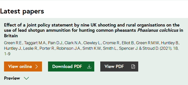 Mark Avery News In A Paper Published Today Scientists Assess Impact Of Voluntary Restraint By Bascnews Gameandwildlife Moorlandassoc Scotlandestates Nationalgamekee Britishgame Caupdates Clatweets On Reducing Lead Ammunition Use