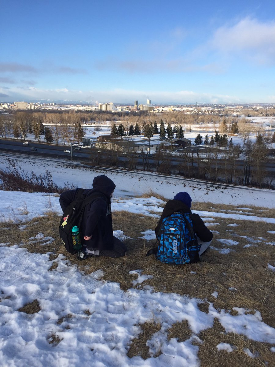 chloegrantED's tweet photo. Grade 7’s searched for signs of regeneration from their Stirring Spaces #cbelandbasedlearning #cbeindigenoused #wearecbe #wearebaz https://t.co/hGwyDZNS6X