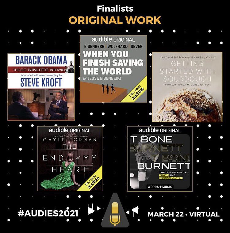 Honored to nominated in this year’s #AudieAwards for THE END OF MY HEART by @gayleforman. Narration by Diane Kruger, @PiperGoodeve, @obivaughan, Elizabeth Evans, @Joshuwhaaat, @imamandaronconi, @BauerEmily, @NeilHellegers, and @jesseeinstein, published by @audible_com #audies2021