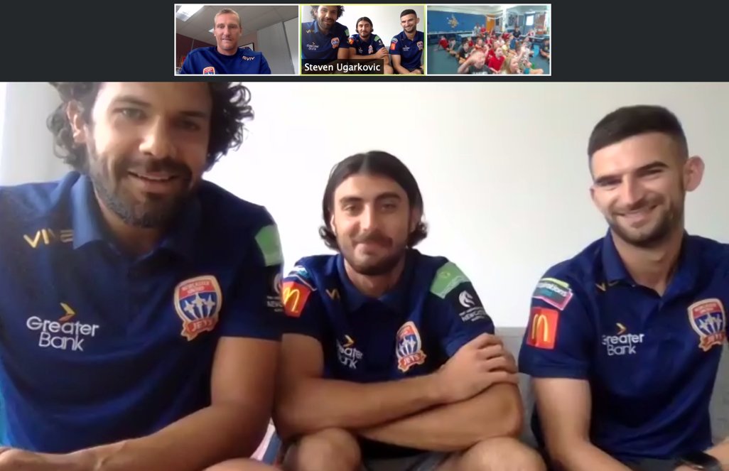 GreaterBankAU's tweet photo. #JetsLEARN program was forced to connect The @NewcastleJetsFC with fans a little differently this year, you can see just how much it means to both players and kids. Huge thanks to the club and all our schools who took part, and yes, Jets:PLAY will return in 2021/22. #JetsCONNECT https://t.co/NyI4vcWGLh