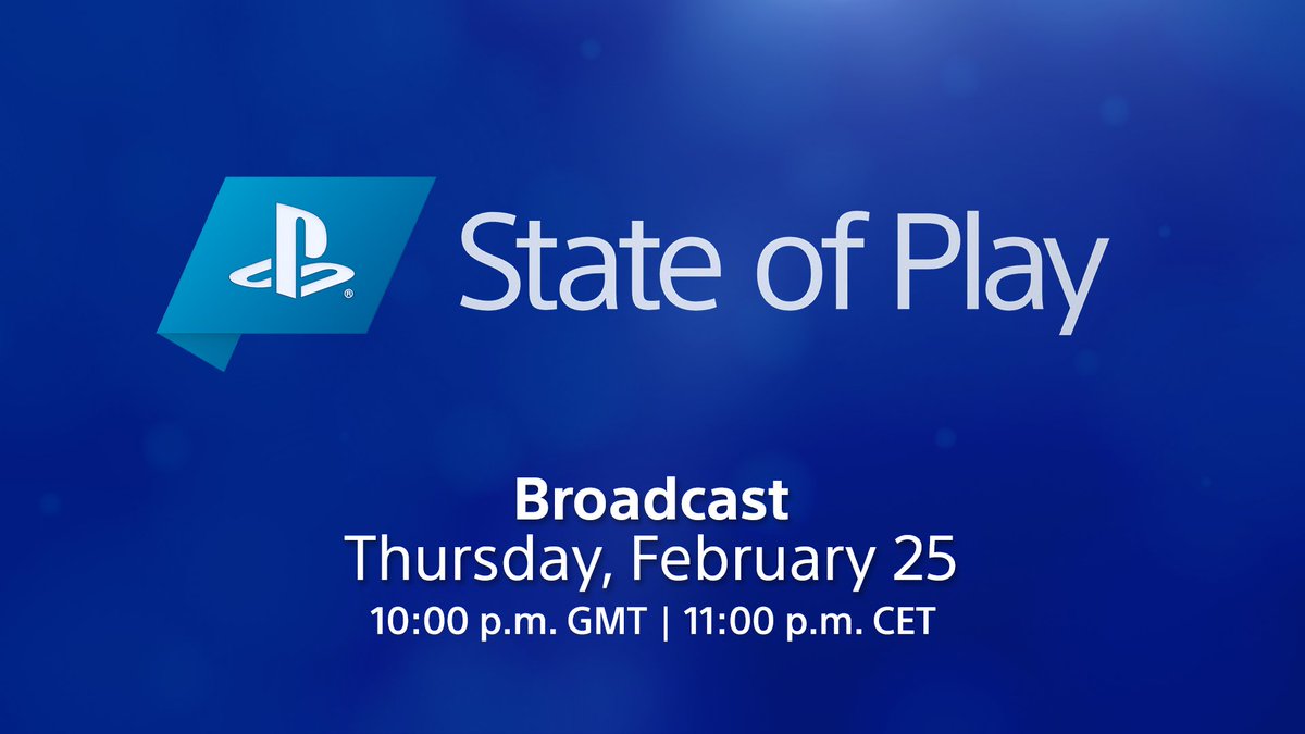 State of Play returns this Thursday! Tune in live at 3:30 AM (Friday) IST/10 PM GMT/11 PM CET to see updates and deep dives for games coming to PS4 and PS5.
Full details: https://t.co/qFC4Jfslyg https://t.co/v3pQNg2oBV