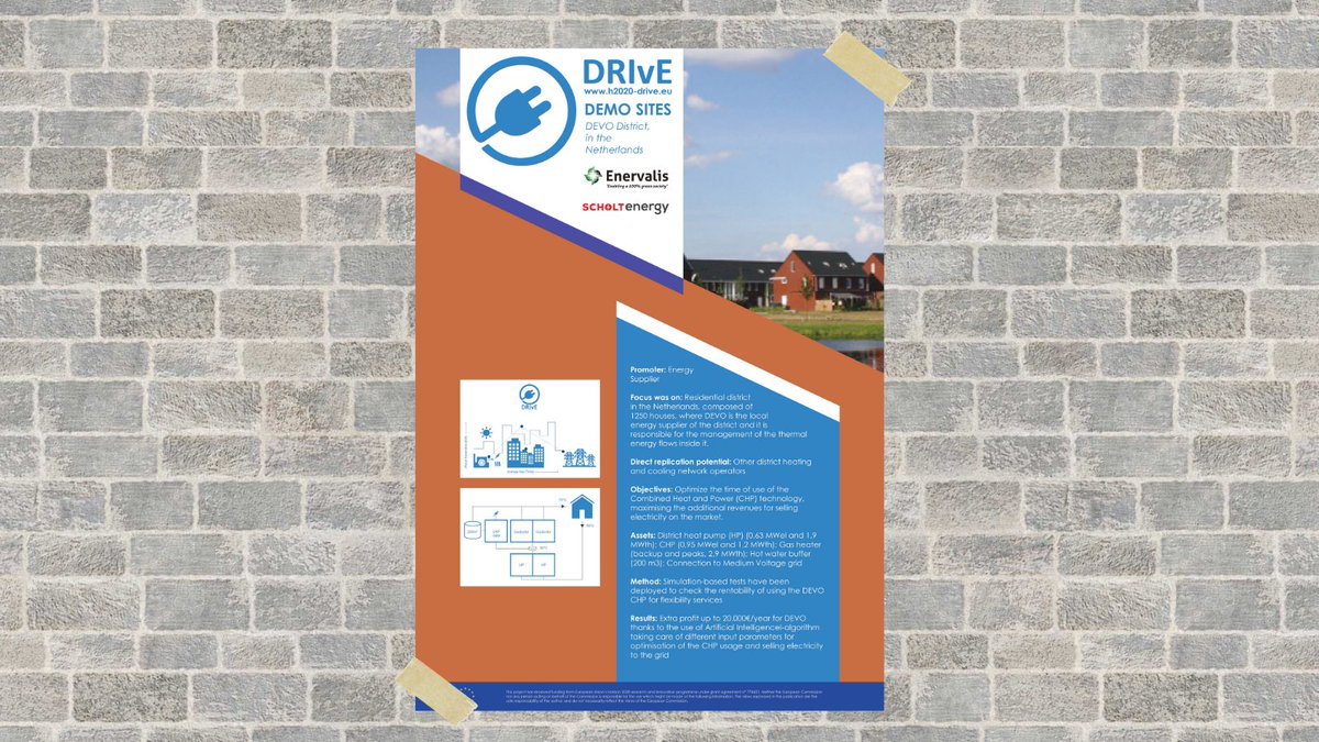 #DEVO District is placed in the Netherlands and it is promoted by <a href="/enervalis/">Enervalis</a> and <a href="/Scholt_Energy/">ScholtEnergyControl</a>. 

Its aim is to optimize the use of the Combined Heat and Power (#CHP) technology, maximising the revenues for selling electricity on the market 💡📈

➕info: h2020-drive.eu/media/