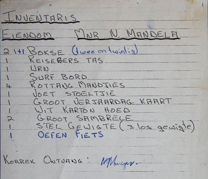 Did you know? When Madiba walked out of Victor Verster Prison on 11 February 1990, his personal belongings included 22 cardboard boxes, an exercise bike and a bougie board! <a href="/NelsonMandela/">NelsonMandela</a>
