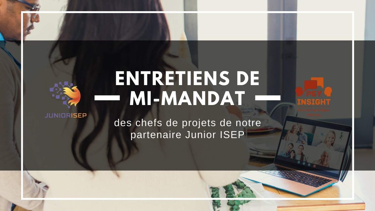 - Entretiens de mi-mandat des Chefs de Projets de <a href="/JuniorISEP/">Junior ISEP</a> 👥 -

La semaine passée, nous avons eu le plaisir de mener les entretiens de mi-mandat et suivi de la motivation de l'ensemble des chefs de projet de notre partenaire Junior ISEP !

#WeAreJE #WeArePsyInsight