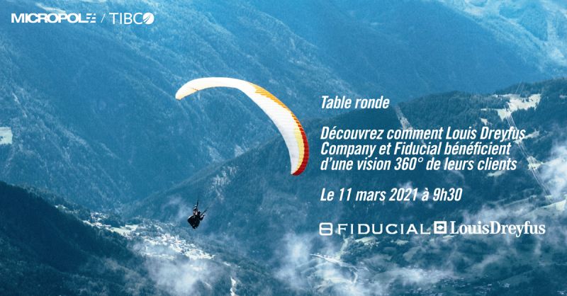 📣 Avec <a href="/TIBCO/">TIBCO</a>, <a href="/WeAreLDC/">Louis Dreyfus Company</a> et <a href="/FIDUCIAL/">FIDUCIAL</a>, nous vous partagerons les clés d’une démarche d’urbanisation réussie et comment obtenir une vision 360° de vos clients tout en respectant les normes réglementaires.

📅 11 mars
🕘 De 9h30 à 10h30
Pour vous inscrire👉 bit.ly/3jbSUXz