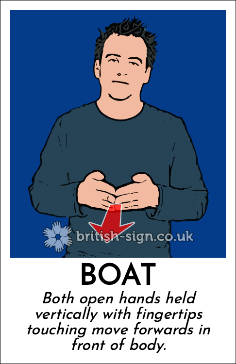 Today's #BritishSignLanguage sign is: BOAT - #BSL - learn sign language online at british-sign.co.uk
