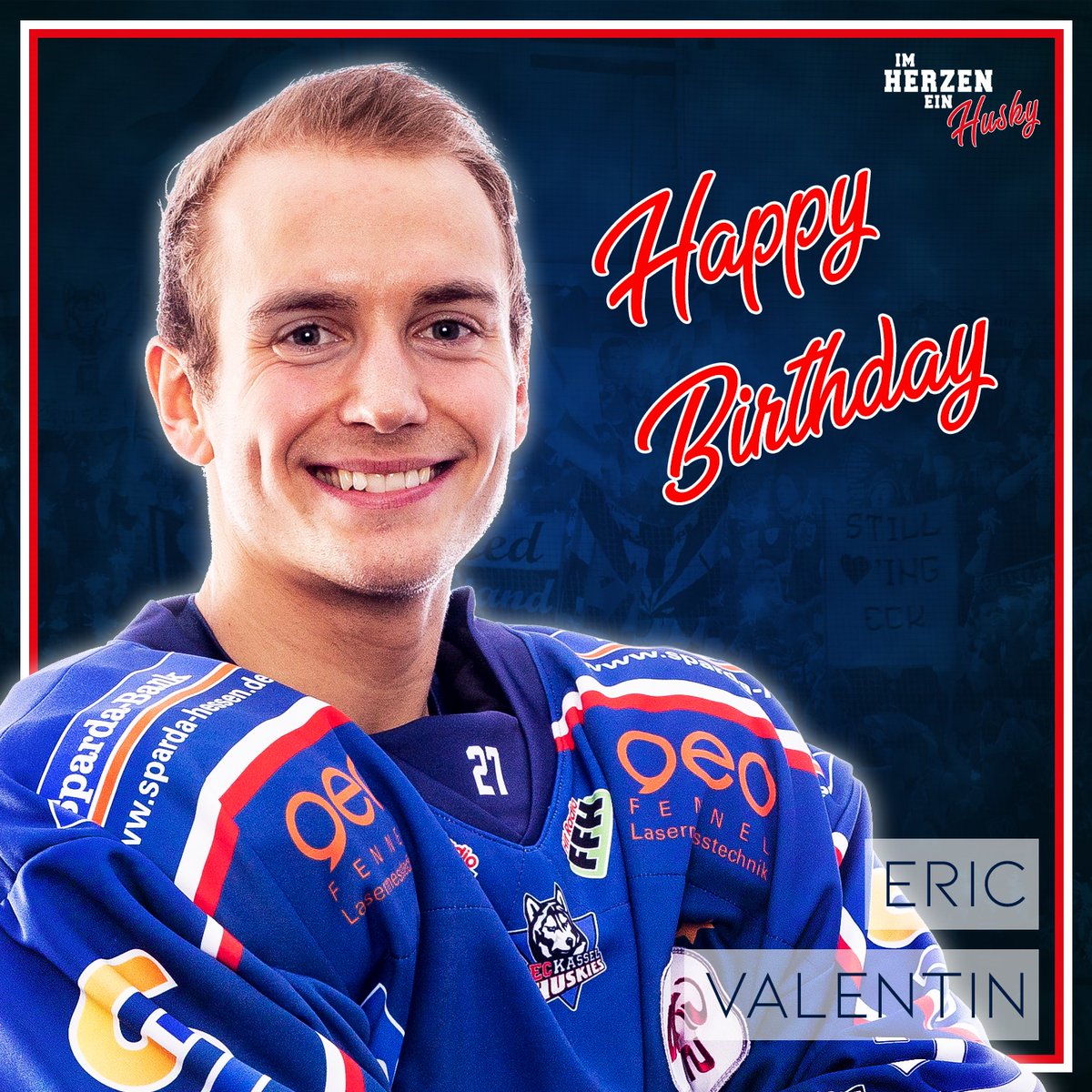 ECKASSELHUSKIES's tweet photo. Geburtstag am Spieltag - Happy Birthday, Eric Valentin 🎉🎂🎁🎈
Wir gratulieren zum 2️⃣4️⃣. Geburtstag und wünschen weiterhin viel Erfolg - und natürlich 3️⃣ Punkte in Ravensburg!
#HappyBirthday #EricValentin #imHerzeneinHusky https://t.co/CGgO0nYnwd