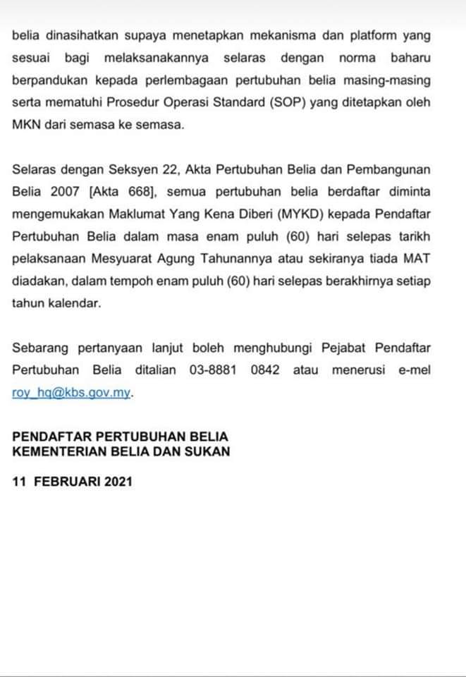 Jabatan Belia Dan Sukan Negeri Perak Twitterren Kenyataan Media Pendaftar Pertubuhan Belia Mesyuarat Agung Tahunan Bagi Pertubuhan Belia Yang Berdaftar Di Bawah Akta Pertubuhan Belia Dan Pembangunan Belia 2007 Akta 668 11