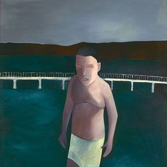 reseyspru's tweet photo. #PoolPaintings 8:
Redleaf Pool,(detail), 1987 by Robert Dickerson.
'I used to swim there at 6.30am, There'd be a few people there. The Archbishop of Sydney, his wife, their dog,' he said in 2012.
Opened in 1941, it was renamed Murray Rose Pool in 2012. https://t.co/787cUK8dsC