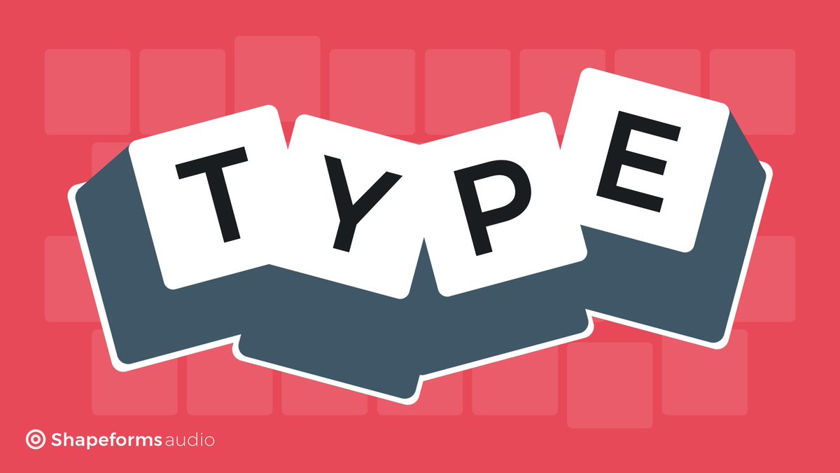 shapeforms's tweet image. New mini sfx library! Type contains 4 kinds of keyboards including touchscreen tablet and a range of sliding-fingers-across-keyboard effects. There's also 30% off at shapeforms.com during Feb ✨ #recording #sfx #gameaudio #ui