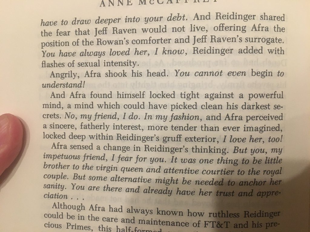 “So hey, this is a totally normal thing for your big boss to ask, but your other boss might’ve just lost her lover so I need you to pinch-hit and fuck her so she doesn’t go crazy - I’d do it myself, but I’m too far away.” Y I K E S