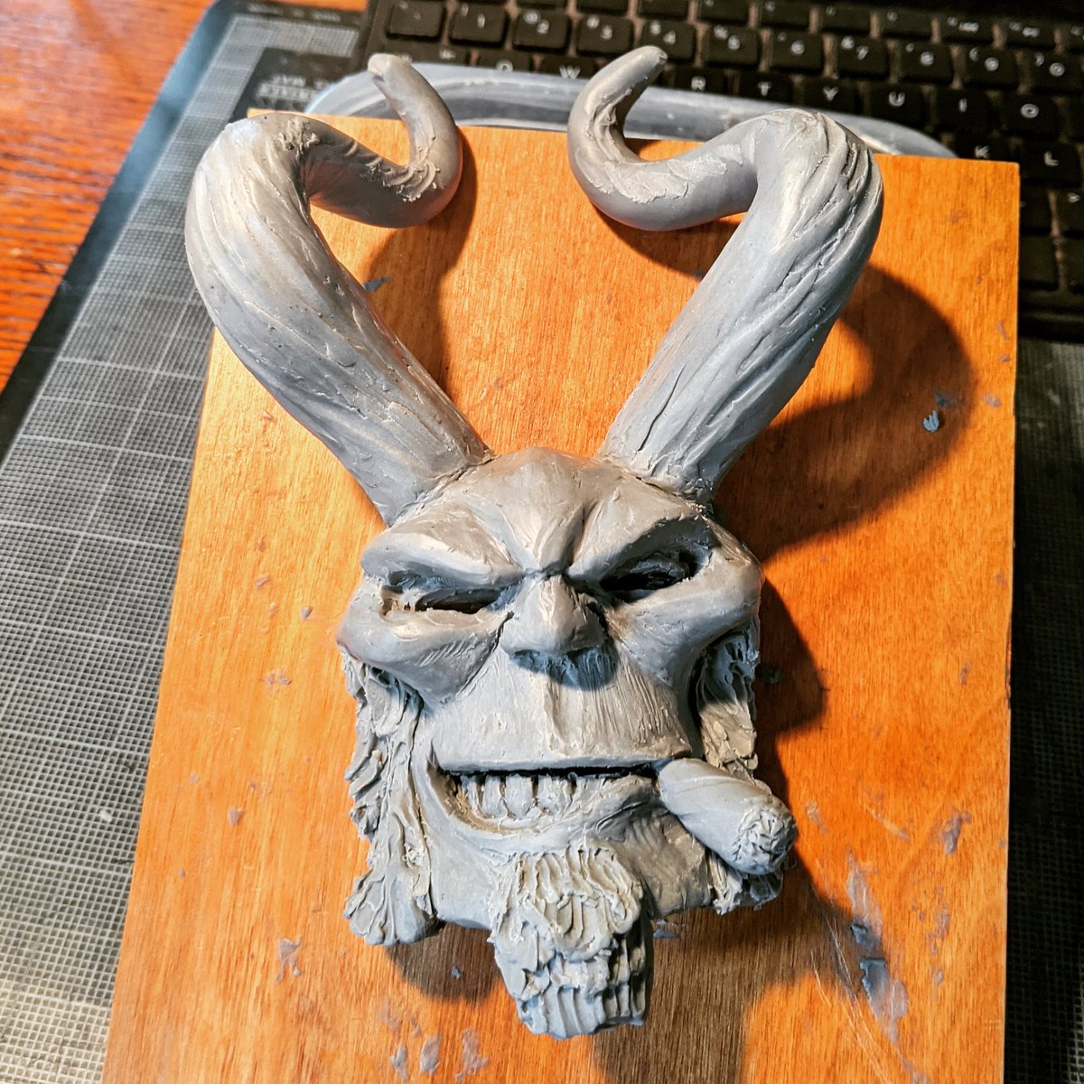 Hellboy quick sculpt.