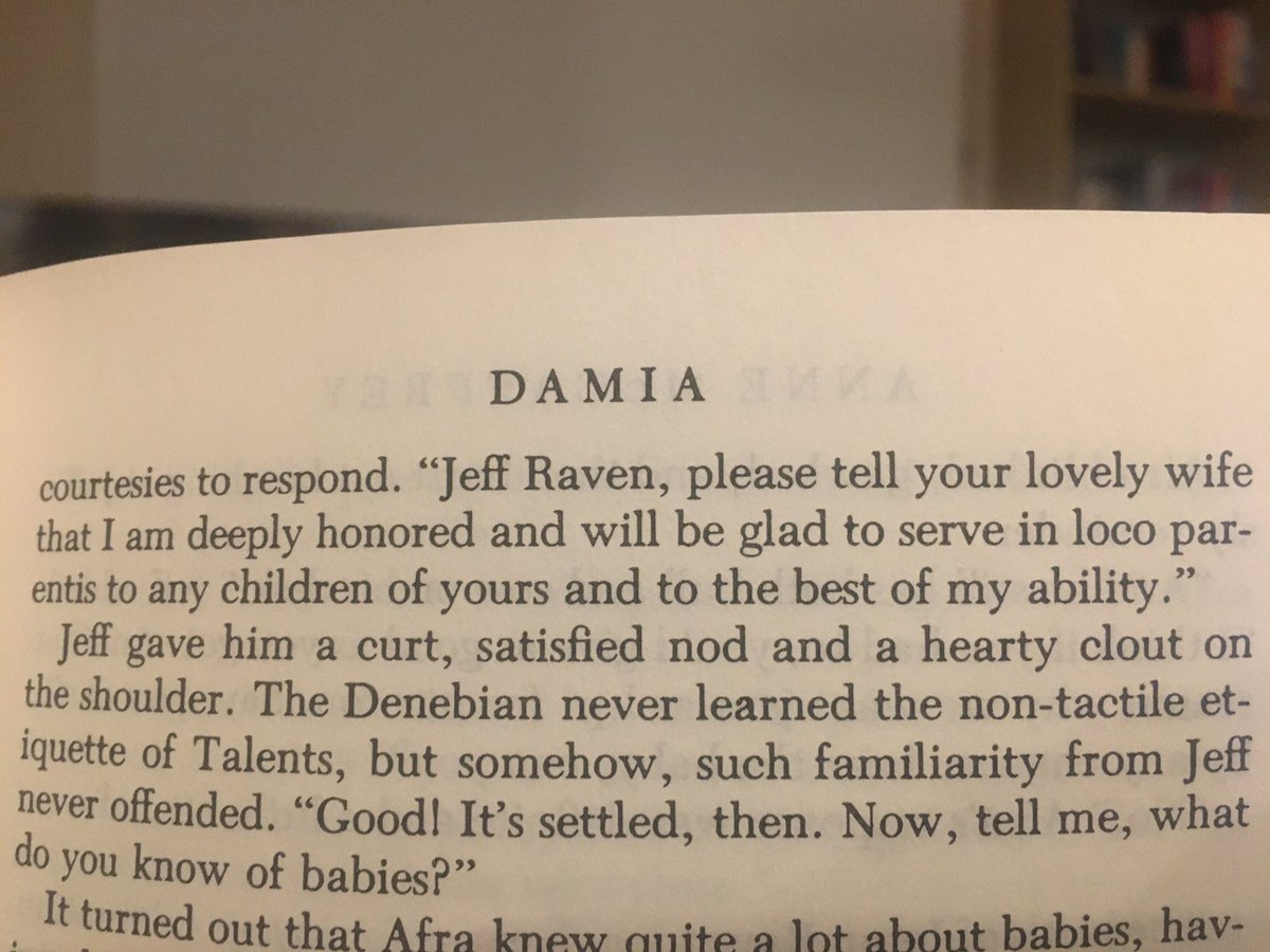 Well, THAT adds another layer of skeevy to the eventual relationship Also please note that we’re now 89 pages into a book called Damia and DAMIA HASNT EVEN BEEN BORN YET