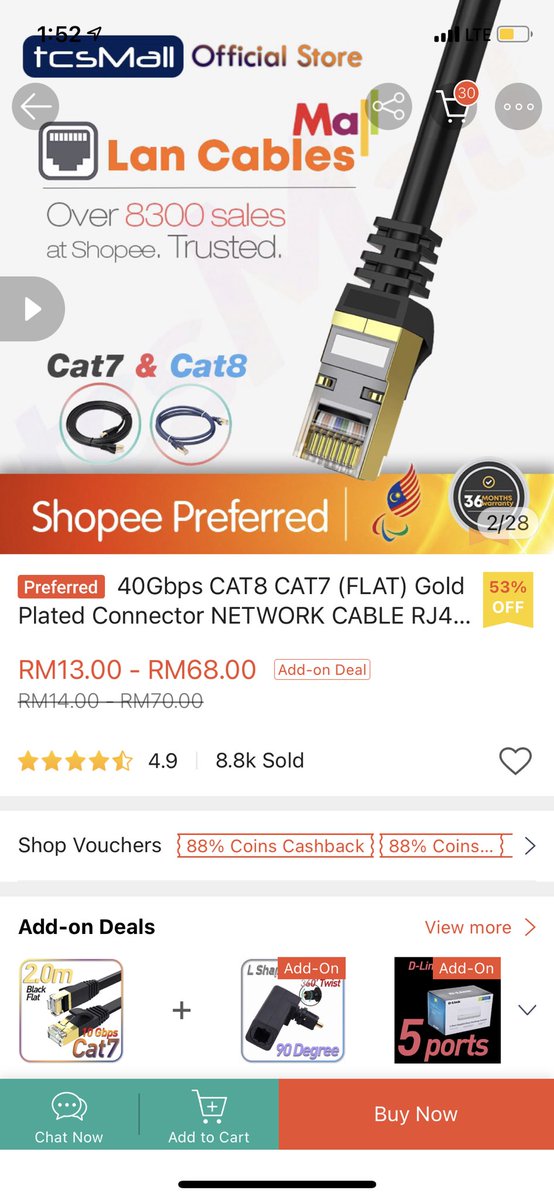 Bonus 2:Korang pakai unifi, tapi takdpt speed yang di langgan? Langgan 300MBps tapi cuma dapat 100? Boleh lah try tuka LAN CABLE korang.Aku guna modem 4g pon tuka ad perbezaan. Dari cat 6 - cat 7 berbeza speed dapat. Harga pon xdelah mahal. Mampu milik...Ni cucuk modem-pc.