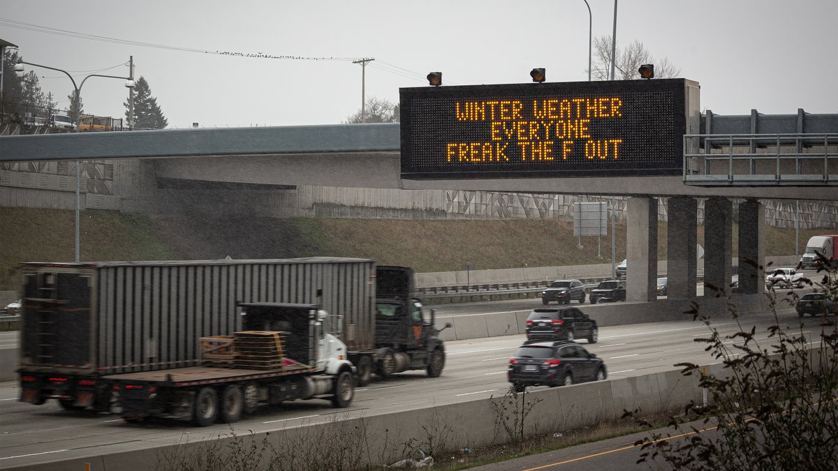 GritCityMag's tweet photo. Trauma from the epic storm of 2019, buried for so long by quarantine-induced stupor, can no longer be ignored. The snow is upon us once again.

When supplies run out and we resort to cannibalism, eye-rolling neighbors from Minnesota will be at the top of the menu.

#snowmgtacoma https://t.co/6nljclwc1h