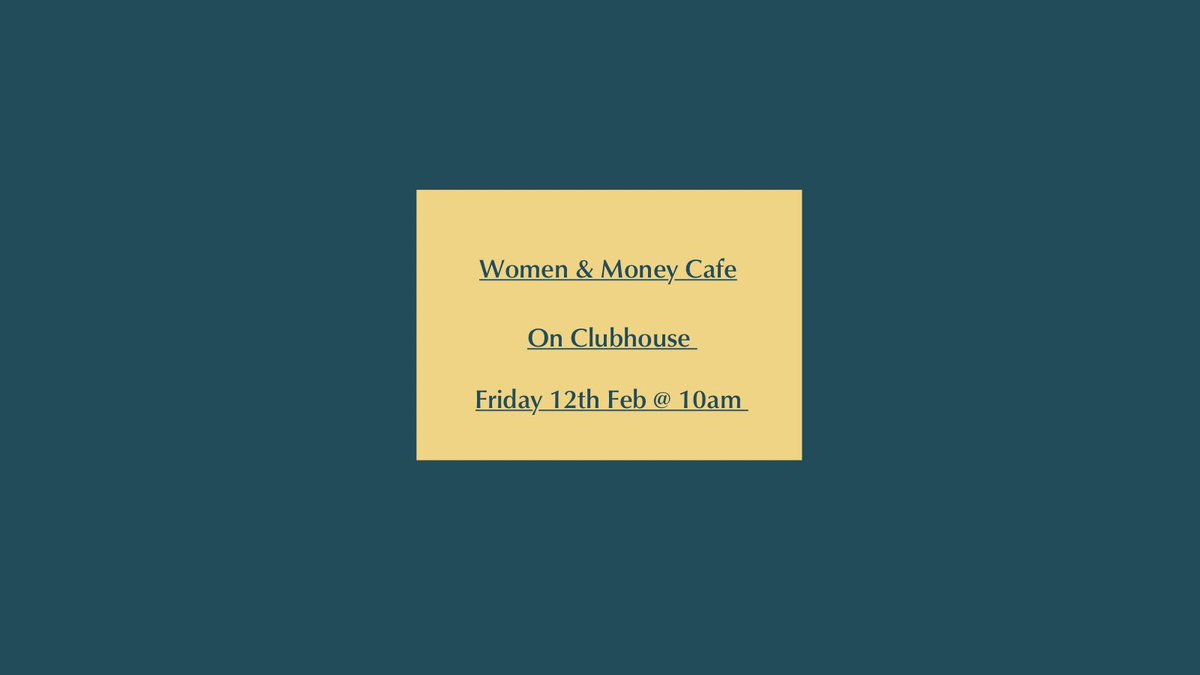 👉🏻Women &amp; Money Cafe - Bring your own ☕️ &amp; 🍰 &amp; any money questions you have

🎯This week we have a special feature where our experts will be talking about goals &amp; how to plan to make them happen

🦸‍♀️Money superheroes this week: <a href="/tamsincaine/">Smart Divorce Tamsin</a> <a href="/NilaMistry/">Yaghob</a> <a href="/donnahames/">donna hames</a> @savvypeacocks