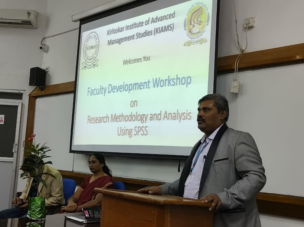 KIM_pgdm's tweet photo. Here is a glimpse from the second day of our Faculty Development Workshop. Our professors have shared their insights on the topic ‘Research Methodology and Analysis Using SPSS’ and given very useful tips on how to make good use of the software package.
#KIAMS https://t.co/aYvkoqJxnJ