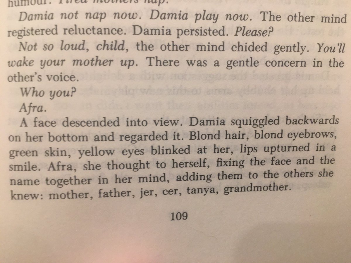 And lo, the meet-cute between a one-year-old Damia and grown-ass adult Afra.