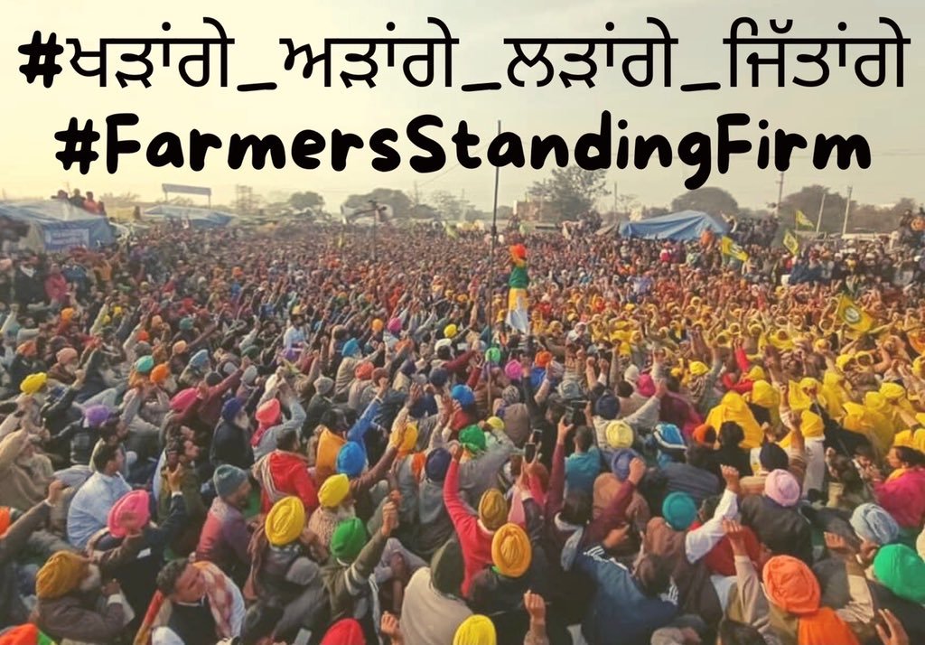 OTehna's tweet photo. So big thanks you spot farmers @russdiemon @TeamJuJu @kylekuzma @RepJimCosta @meenaharris @ClaudiaWebbe @GretaThunberg Every farmer in India prays for all of you. May you always be happy https://t.co/Ifw3bvqfoS