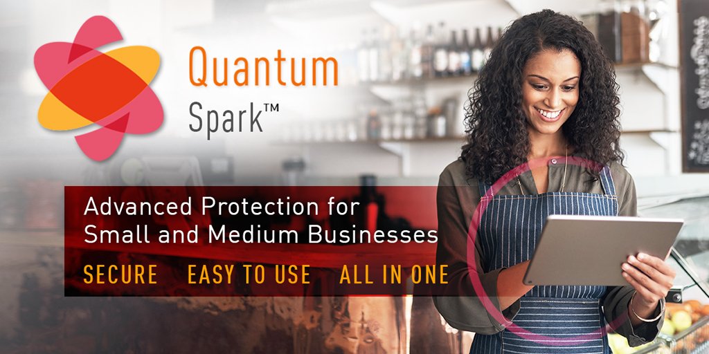 CheckPointSW's tweet image. Check Point launches the Quantum Spark™ series of #securitygateways for small and medium size businesses. Providing integrated threat prevention, connectivity and easy management. Learn the benefits of our newest SMB #gateway series now: bit.ly/3rvQLJh