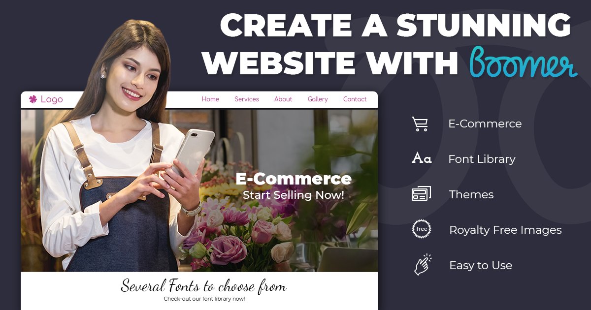 BoomerMerchant's tweet photo. Create a stunning website with Boomer and get your business online.
Download Now: https://t.co/tSkmU62Hqu
#websitebuilder #boomer #flashbackfriday #friday #create https://t.co/KR2ipn4hpt